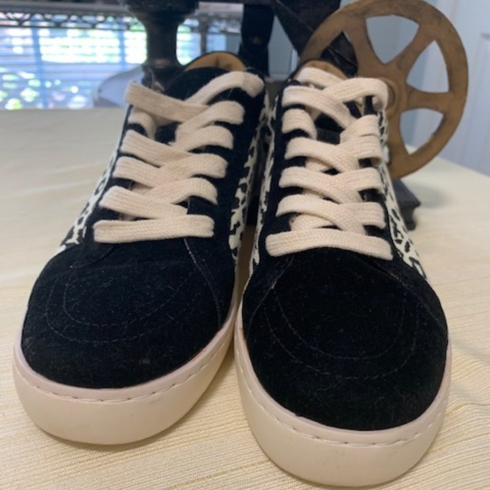 White Raven Cheetah Print low top sneakers